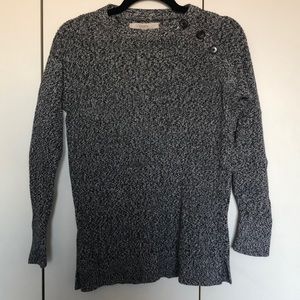 Loft Grey Sweater with Button Detail Size: S